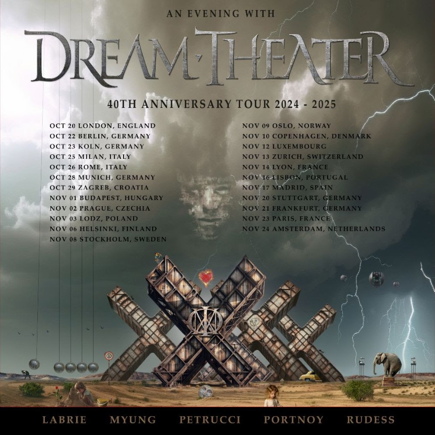 Dream Theater anuncia tour por su 40 aniversario | Madrid incluida, Barcelona olvidada